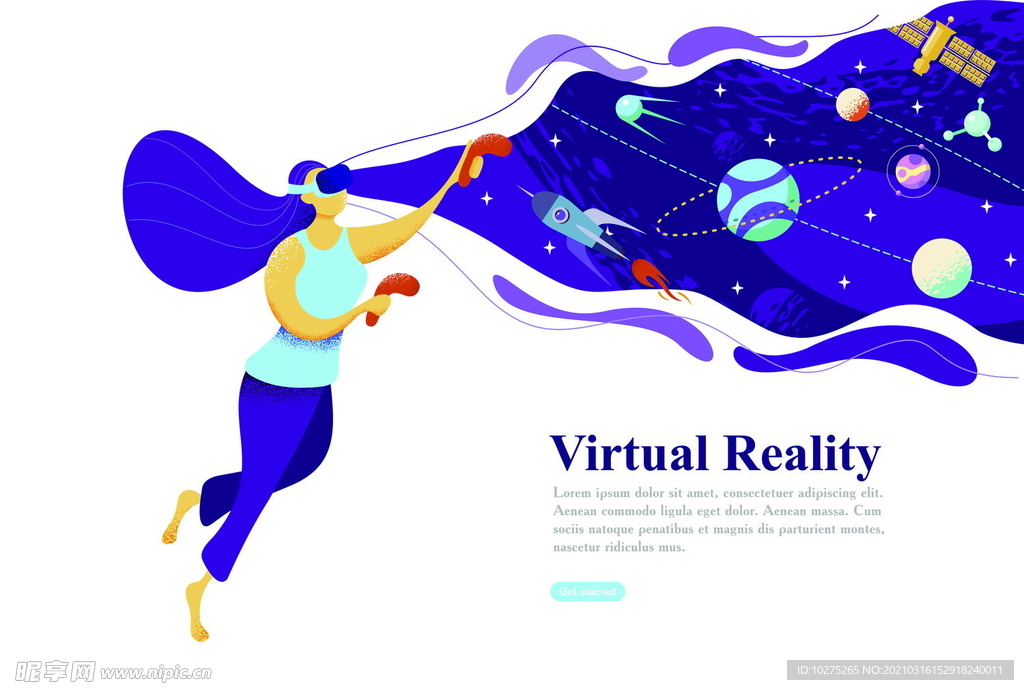 具有VR概念的网页