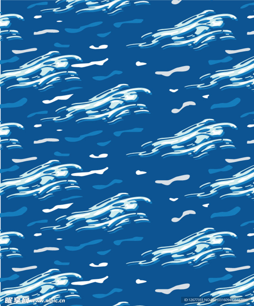 海洋波浪背景矢量素材