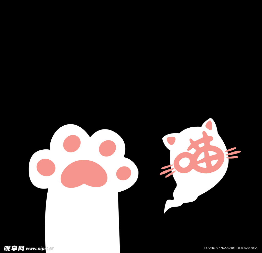 矢量猫抓可爱猫咪