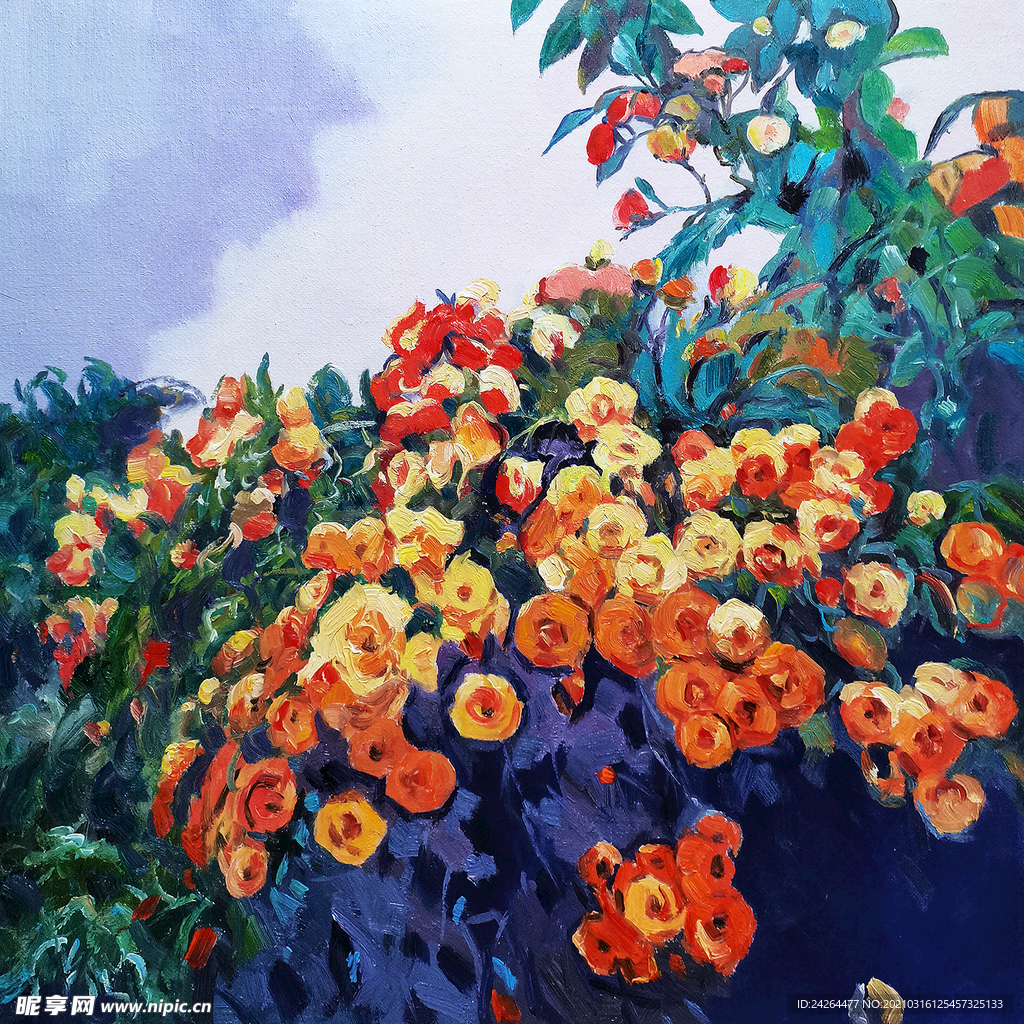 油画花卉