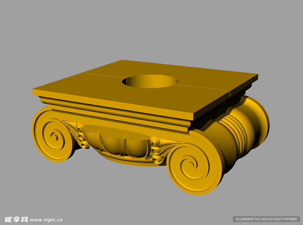 CAD装饰柱头3D模型