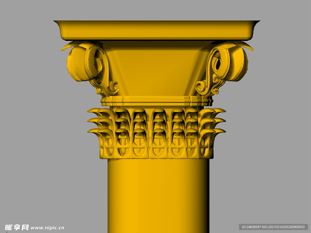 CAD装饰柱3D模型