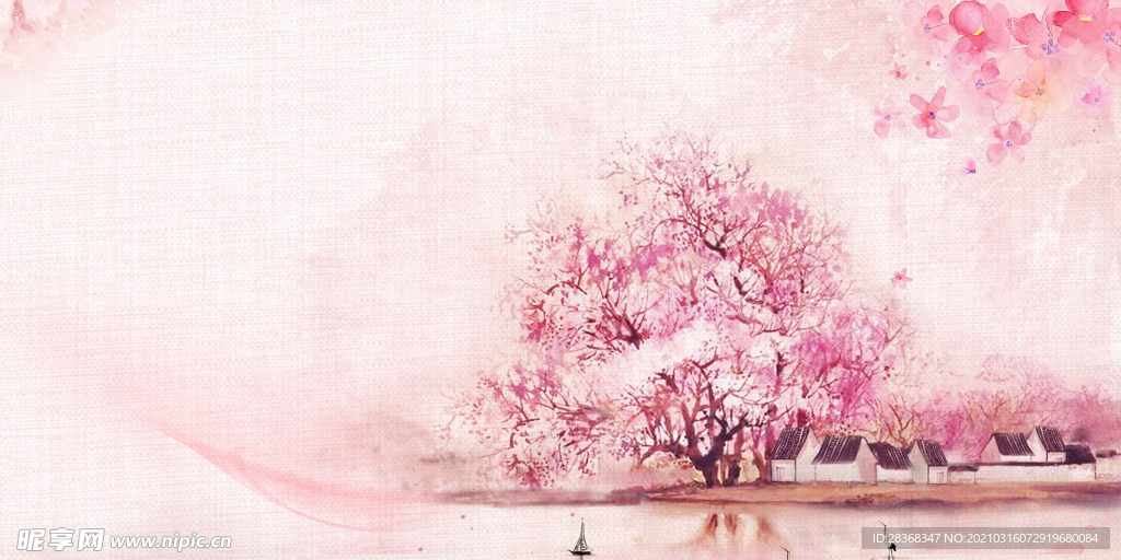 桃花背景素材