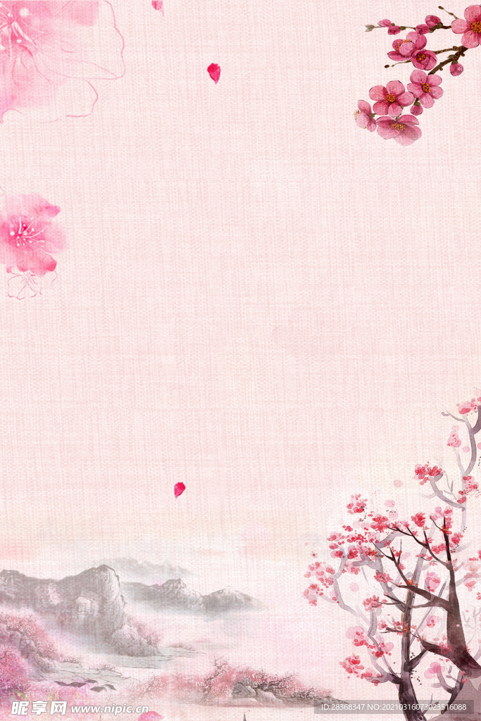 桃花背景素材