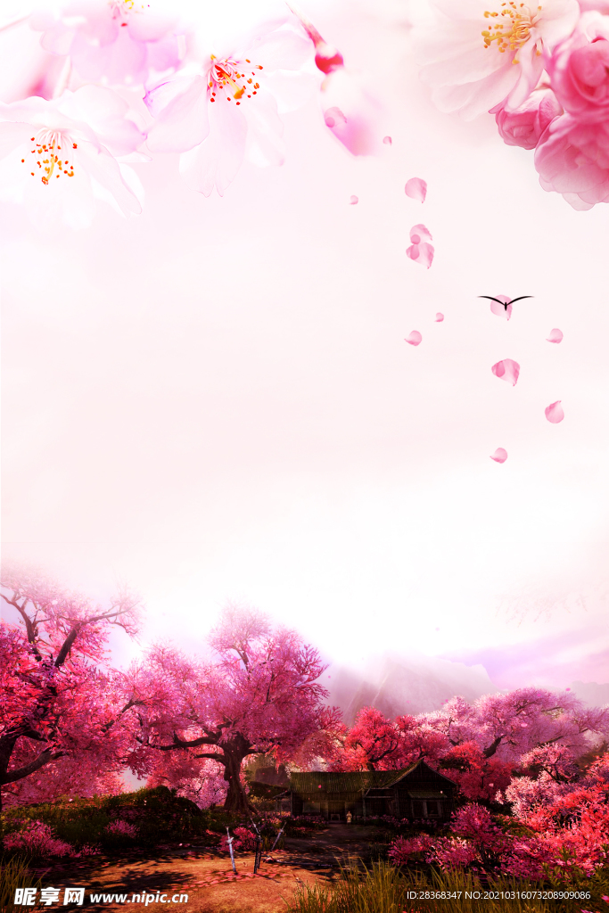 桃花背景素材