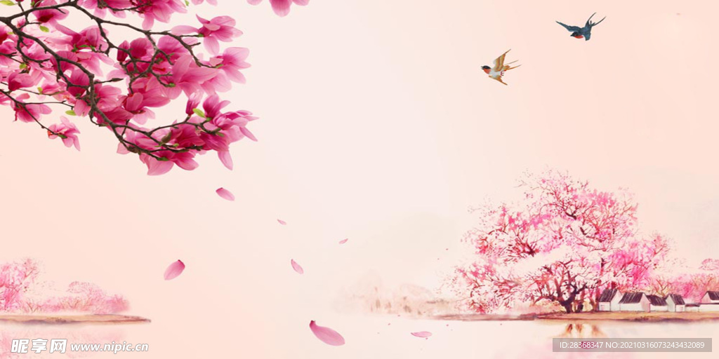 桃花背景素材