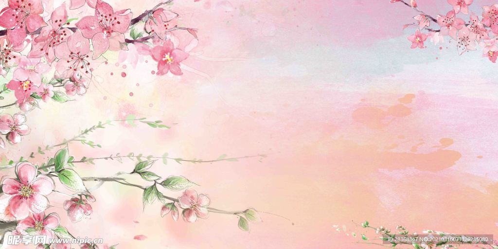 桃花背景素材