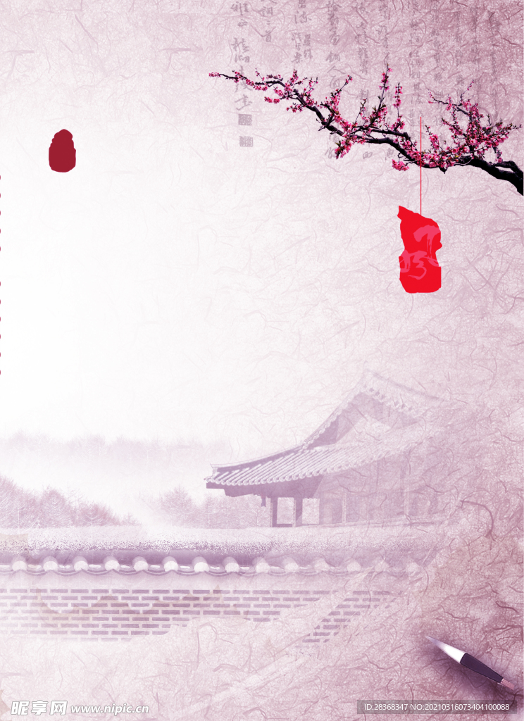 桃花背景素材