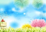 桃花背景素材