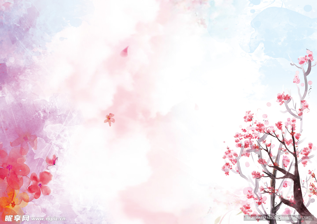 桃花背景素材