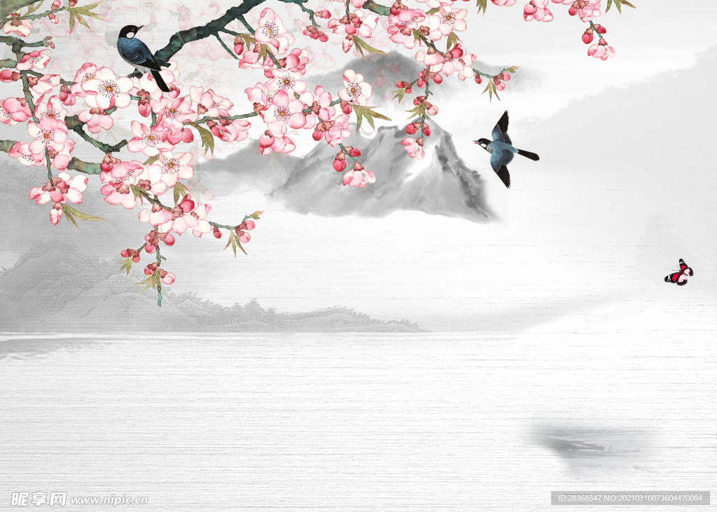 桃花背景素材