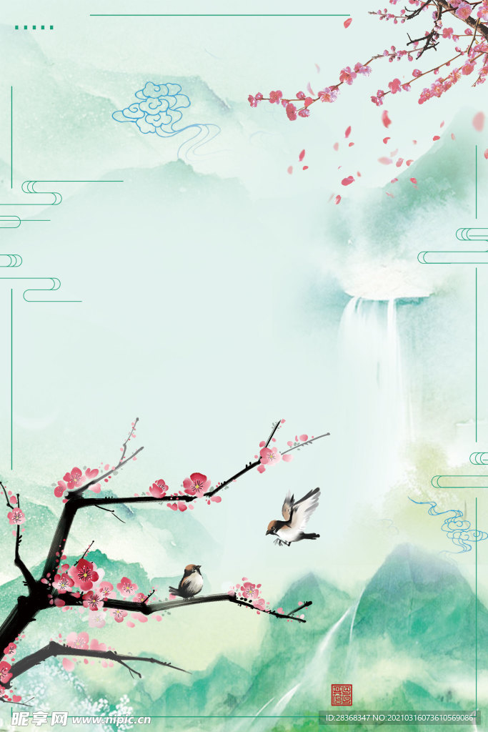 桃花背景素材