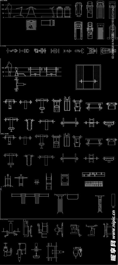 最新健身器材CAD图库