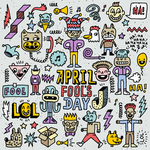 手绘个性人物动物涂鸦插画线稿