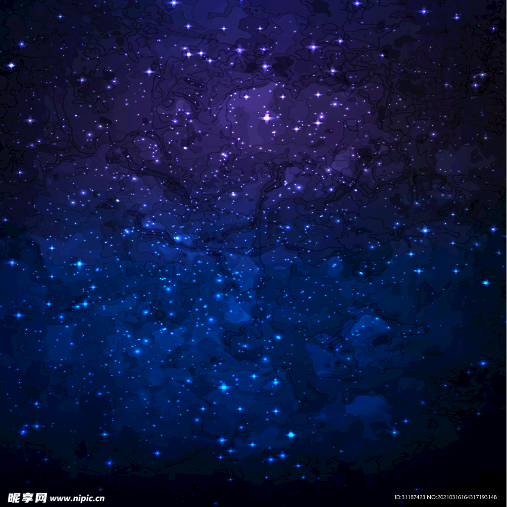 蓝色星空梦幻科技背景