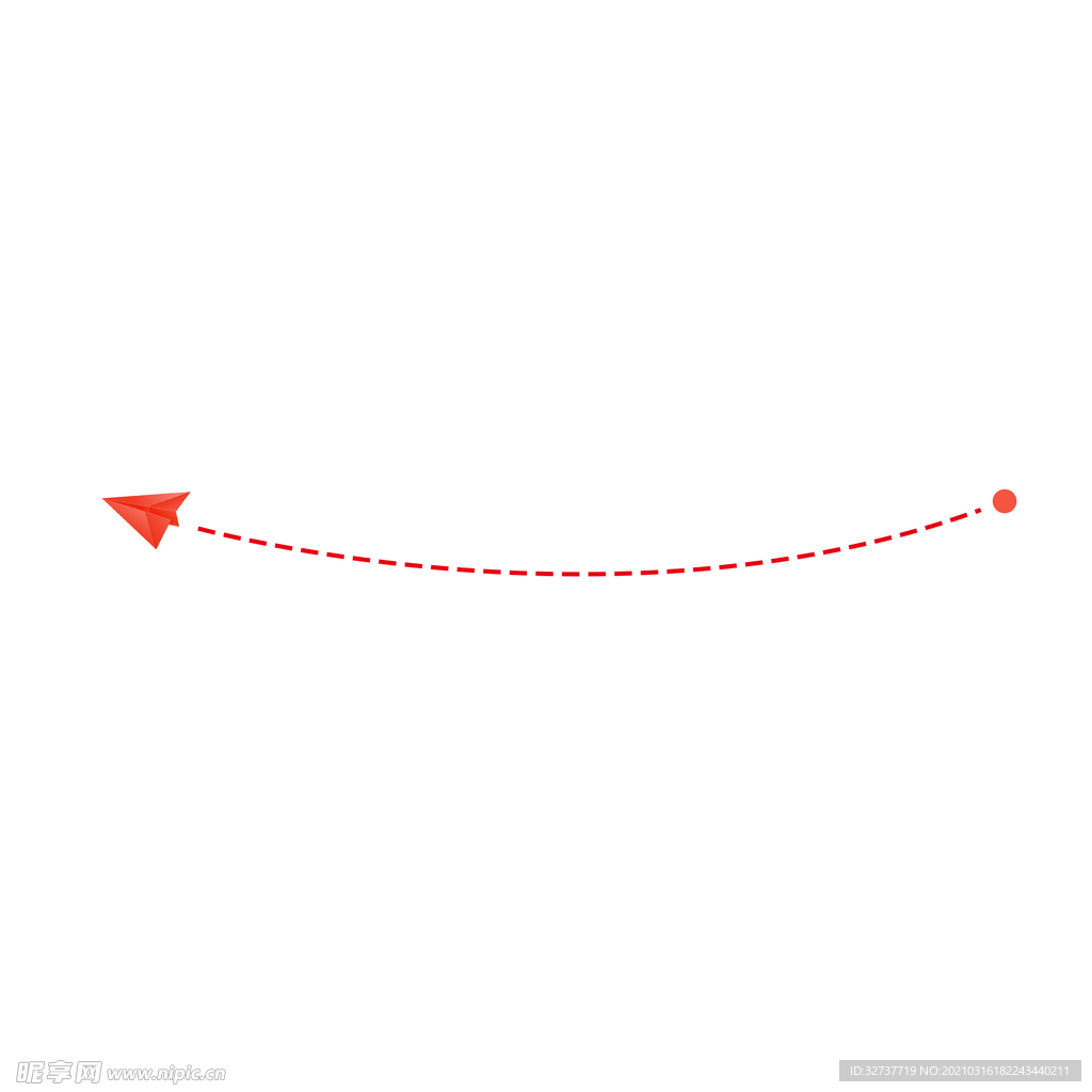 红色飞翔装饰线条元素