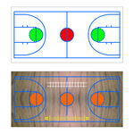 篮球教室地面线框