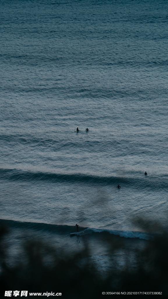 海浪波浪沙滩海岸自然背景素材