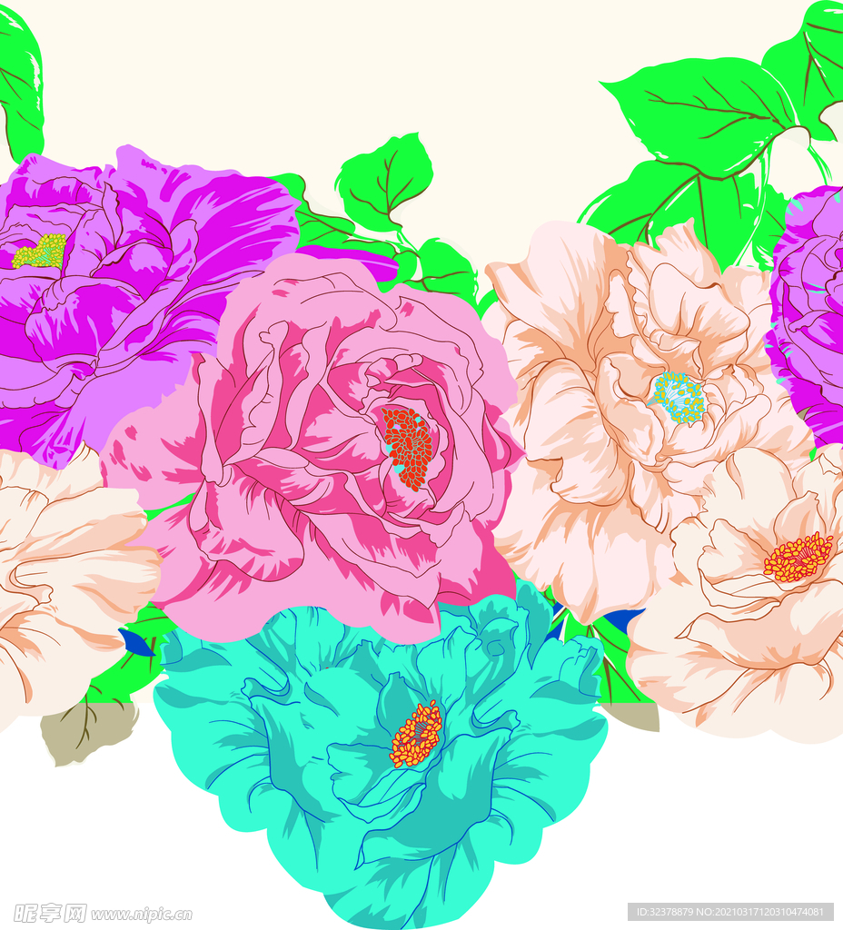 手绘花
