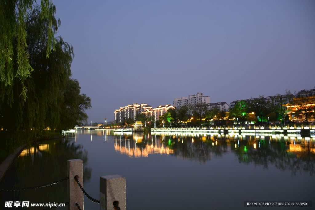 淮安里运河文化长廊夜景