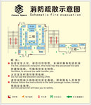 消防疏散示意图