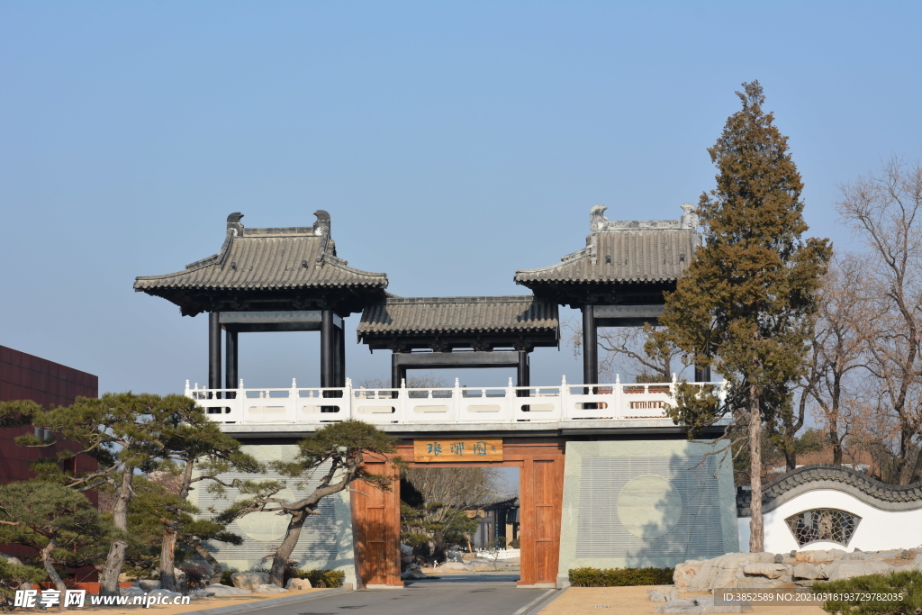 仿古建筑门楼琅琊园