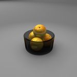 C4D模型橘子橙子