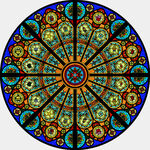 欧式圆形 教堂玻璃