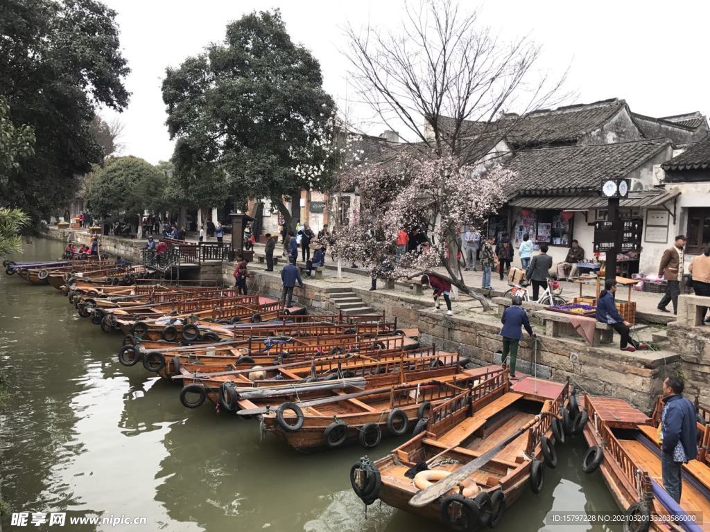 同里 船 河道 桥 旅游