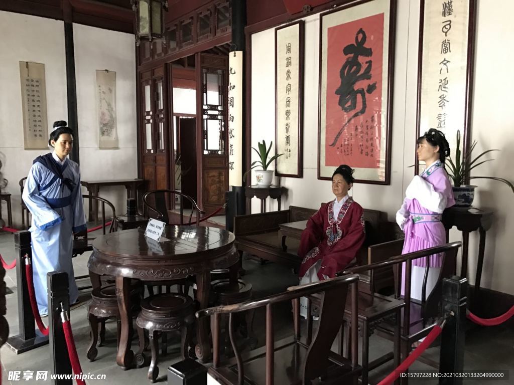 同里 人物像 古代 展示