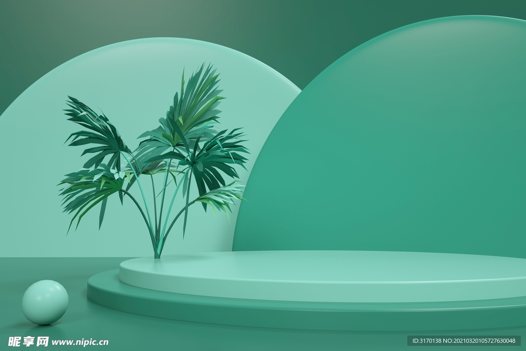 清新几何c4d背景图片简约海报