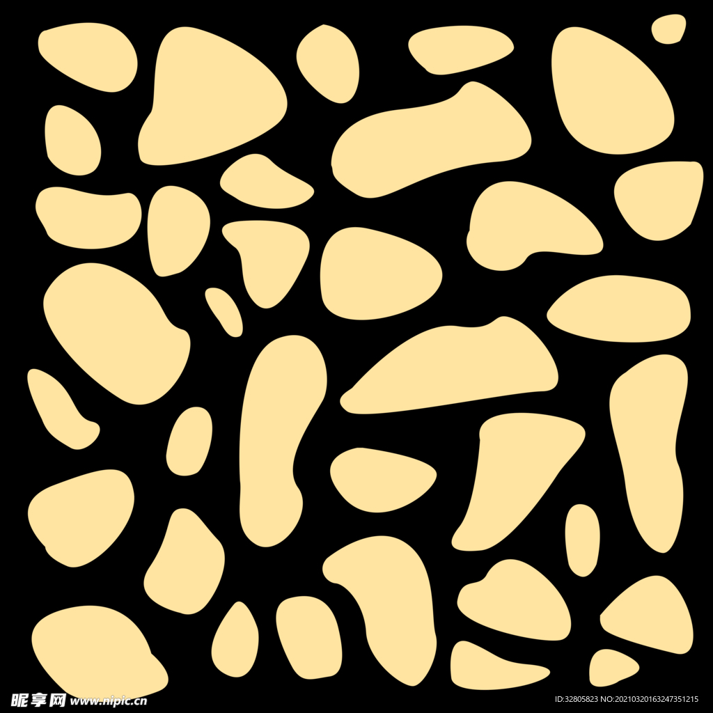 鹅卵石形状镂空图片素材