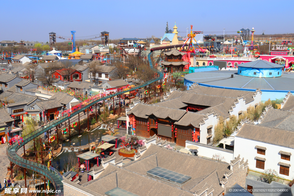 俯瞰城市风景