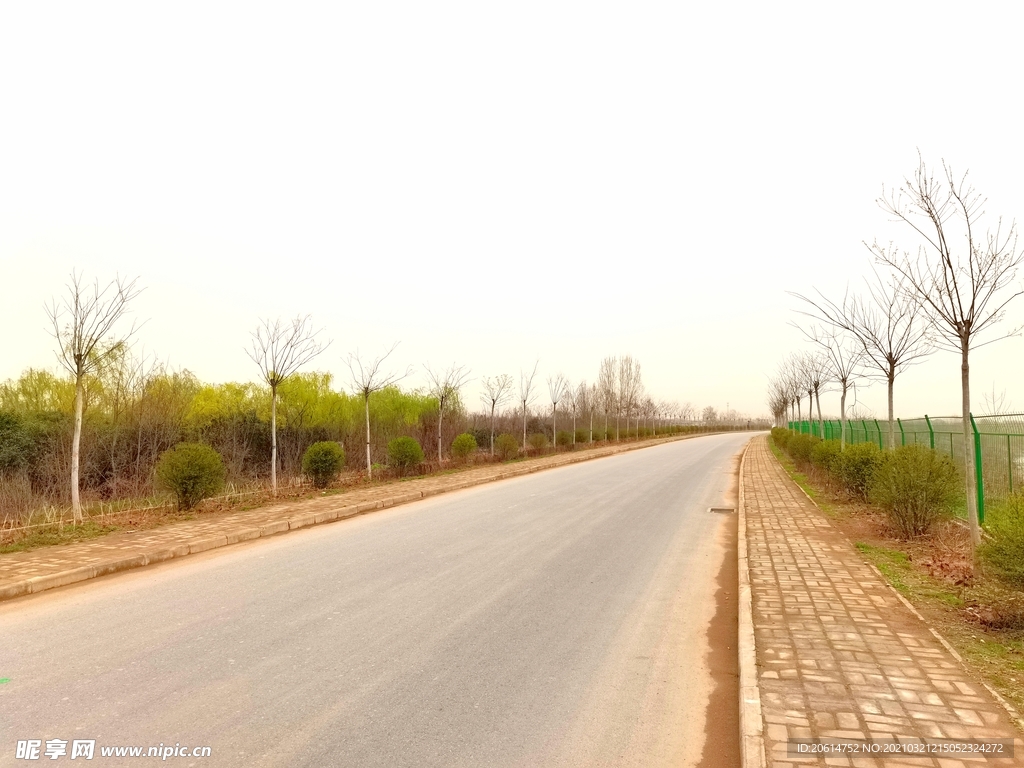 空荡荡的道路风景