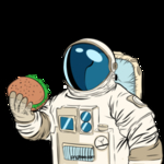 卡通航天宇航员宇宙手绘插画图片
