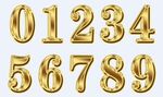 立体金色金属数字高清版本PNG