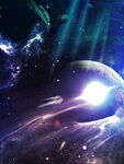 科幻极光背景素材