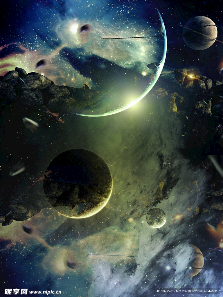 科幻星空海报背景素材