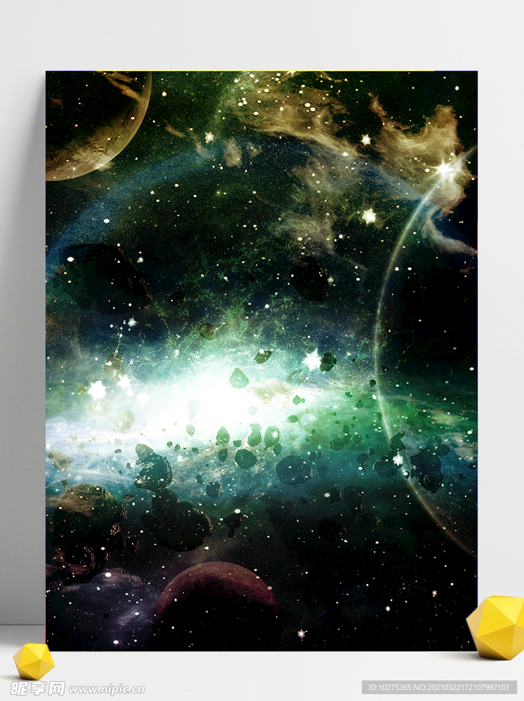 科幻陨石星球背景素材