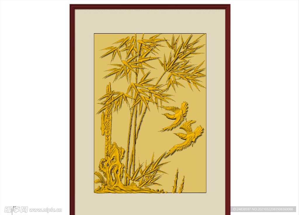 CAD浮雕装饰画立体模型