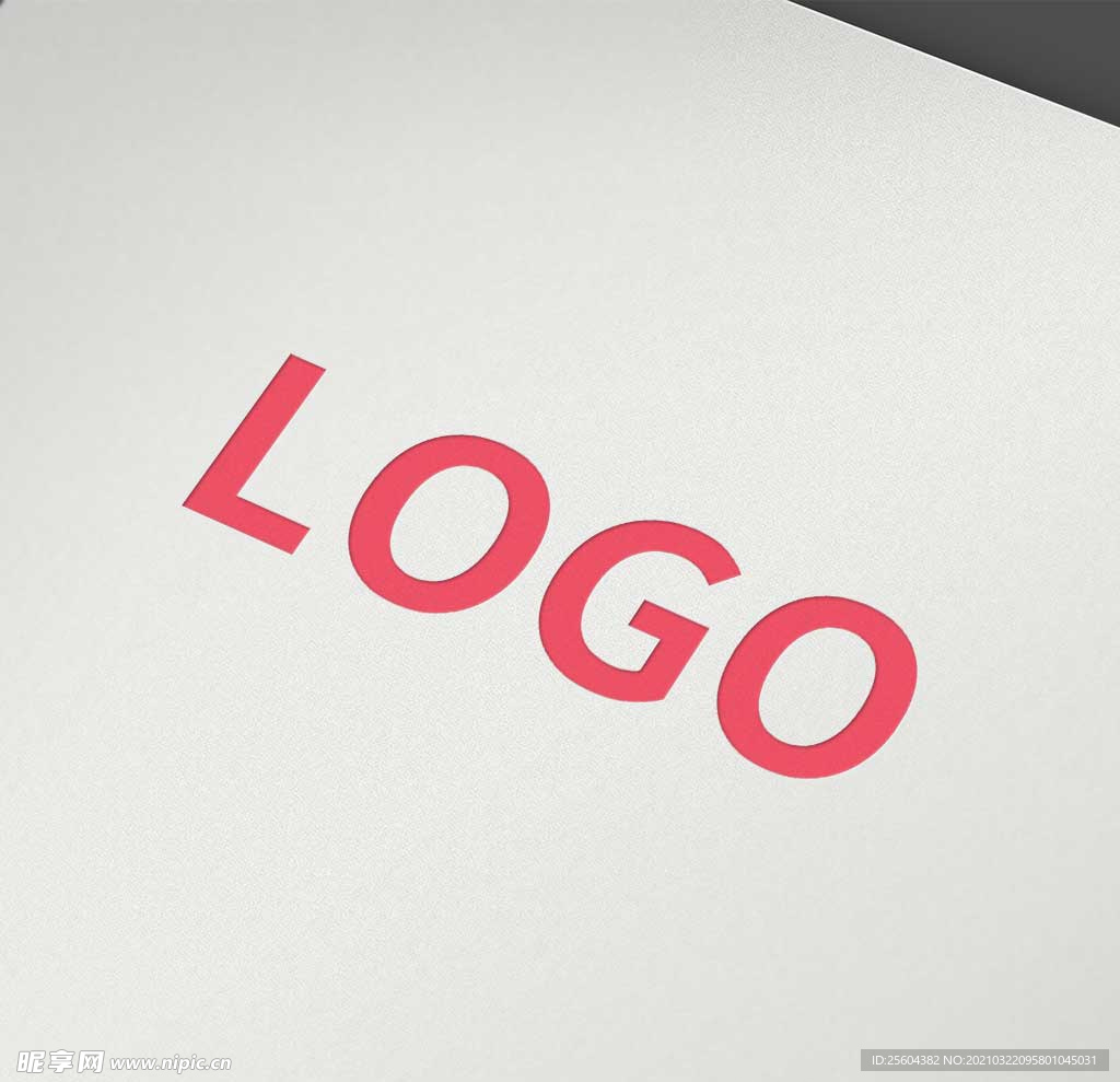 原色无滤镜压痕logo样机