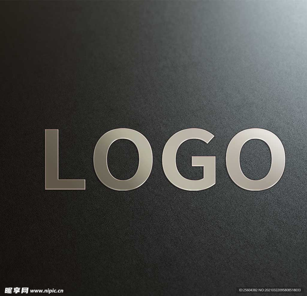 烫银logo样机