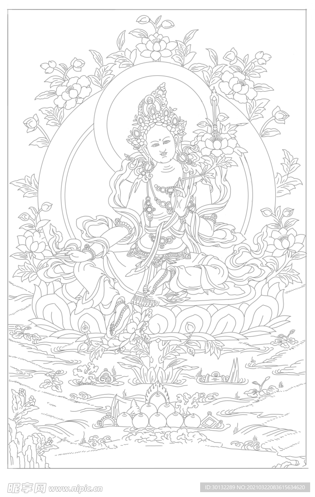 度母线条
