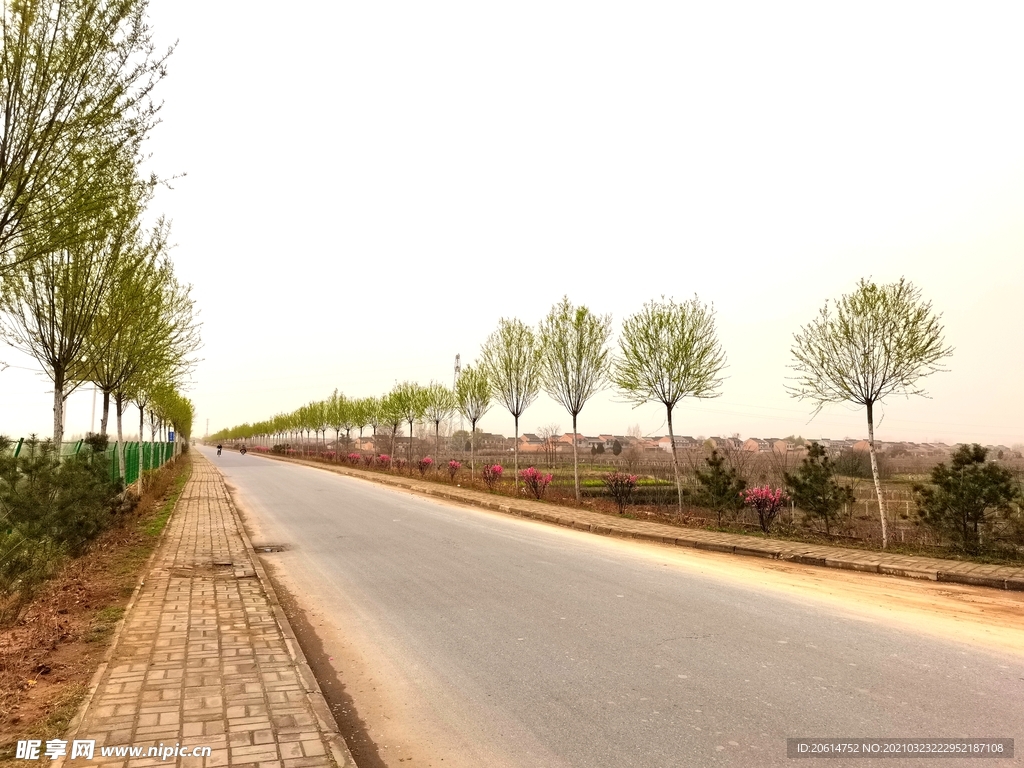 空荡荡的道路风景