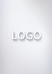 白色干净logo样机