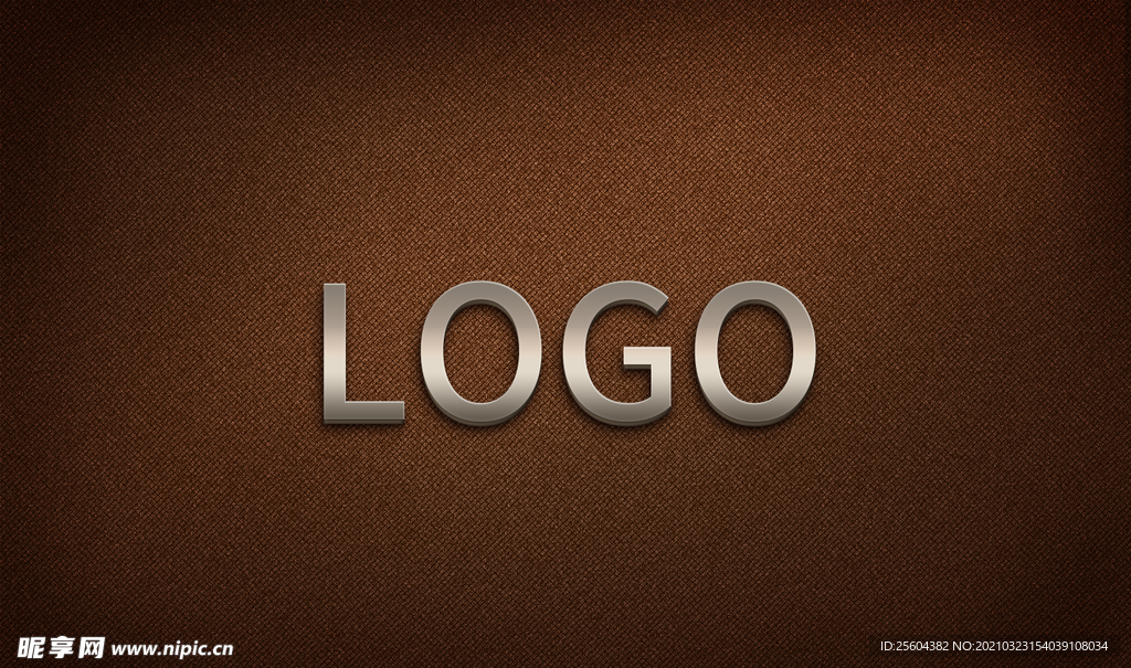金属质感重工logo样机