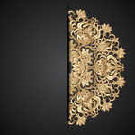 金色蕾丝花纹