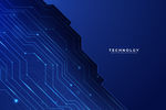 蓝色电子科技海报