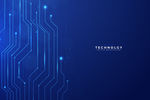 蓝色电子科技海报