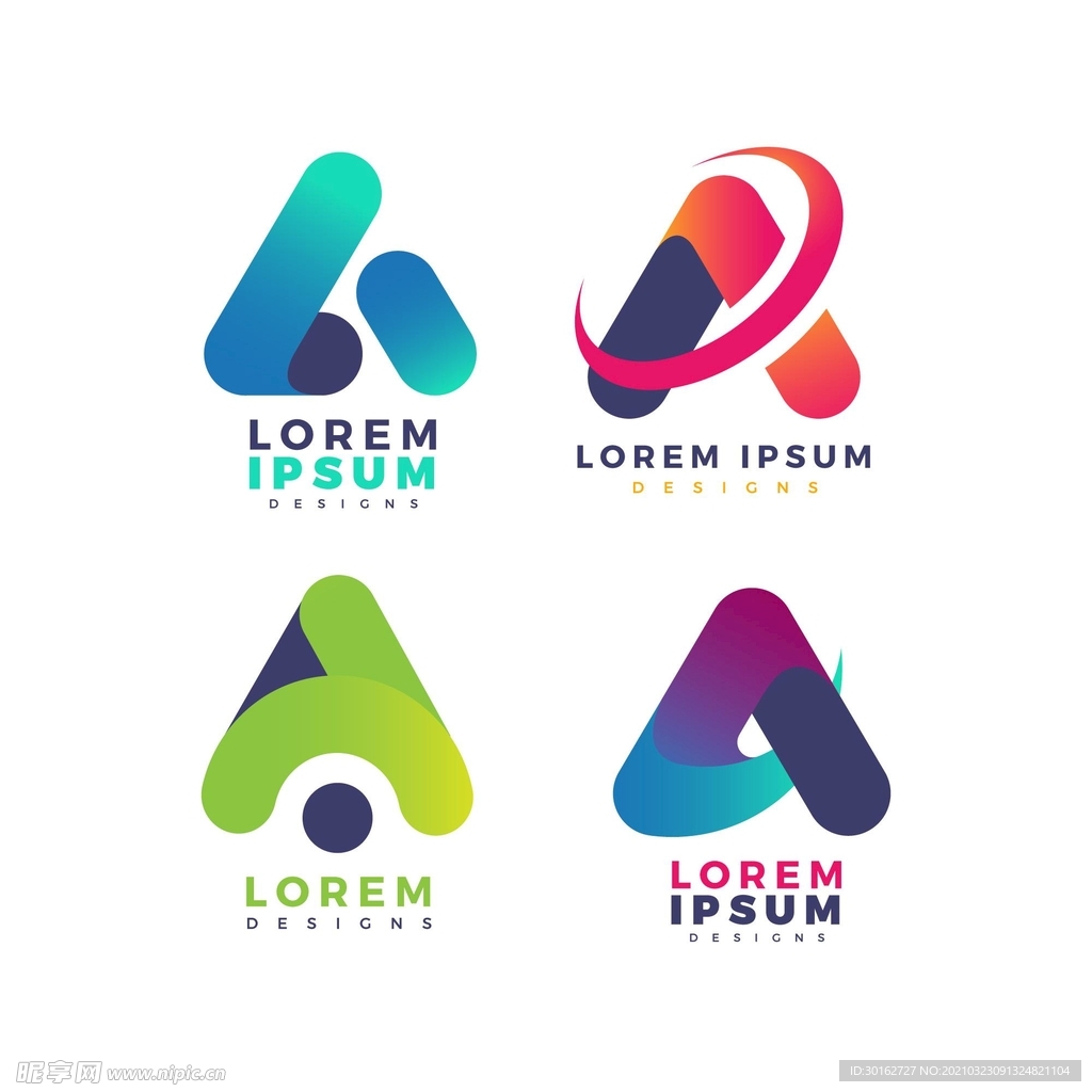 A字母创意logo设计